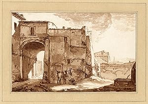 Antique Master Print-LANDSCAPE-Ploos van Amstel/Brouwer-Wyck-1781