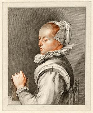 Antique Master Print-MARIA TESSELSCHADE-Ploos van Amstel/Körnlein-Goltzius-1770
