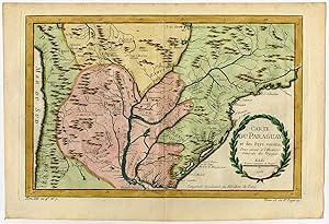 Antique Print-PARAGUAY-BRASIL-URUGUAY-CHILE-Schley-Bellin-1758