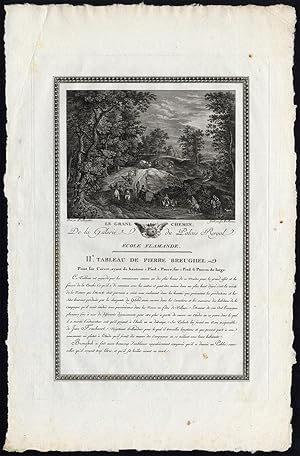Antique Print-PATH-WAGON-HORSE-COW-Breughel-Racine-1786