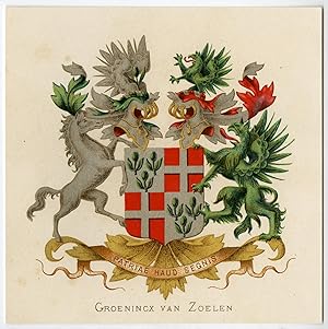 Antique Print-HERALDRY-COAT OF ARMS-GROENINCX VAN ZOELEN-Wenning-Rietstap-1883