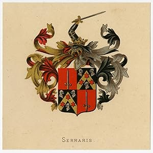 Antique Print-HERALDRY-COAT OF ARMS-SERRARIS-Wenning-Rietstap-1883