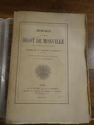 Mémoires de Bigot de Monville sur la sédition des Nu-Pieds et l'interdiction du parlement de Norm...