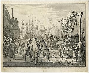 Antique Print-HANGING-SPANISH NOBLEMEN-PEDRO PACIECO-Luyken-1679