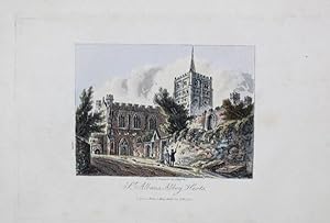 A Single Original Miniature Antique Hand Coloured Aquatint Engraving By J Hassell Illustrating St...