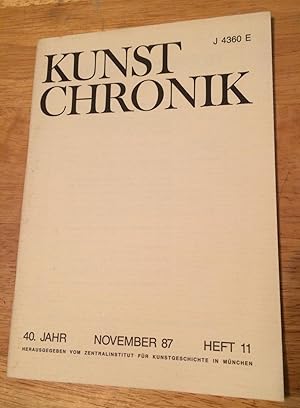 Kunst Chronik, 40 Jahr, Heft 11, November 87 (40th Year, Volume 11)
