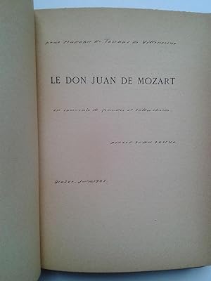 Le Don Juan de Mozart [ ENVOI de l' Auteur ]