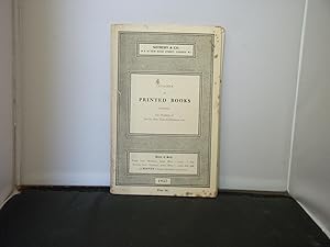 Sotheby's London - Catalogue of Printed Books including The Property of The Rt. Hon. Lord Rothsch...