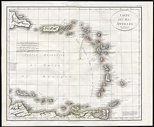 Rare Antique Map-ANTILLES-PORTO RICO-CURACAO-Jean Baptiste Poirson-Tardieu-1803