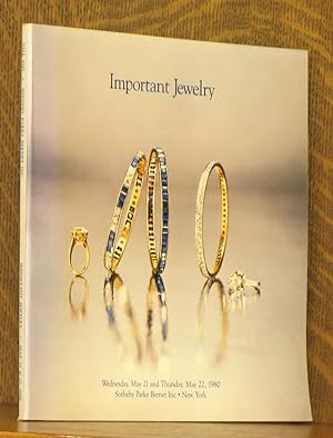 IMPORTANT JEWELRY SOTHEBY PARKE BERNET NEW YORK MAY 21 & 22, 1980