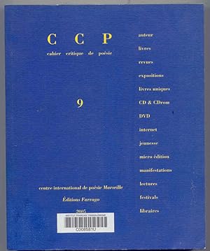 CCP Cahier Critique De Poesie N.9 Dossier Guy Debord