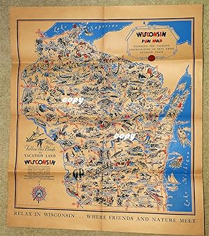 WISCONSIN FUN MAP: FOLLOW THE BIRDS TO VACATION LAND WISCONSIN