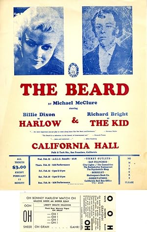 The Beard PLUS Small poster for performances at California Hall in February, 1967