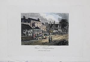 A Single Original Miniature Antique Hand Coloured Aquatint Engraving By J Hassell Illustrating Wa...