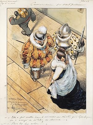 Original illustration for Le Journal amusant: "Camaraderie"