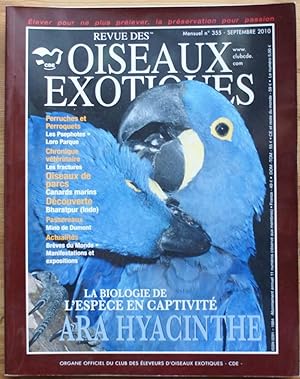 Revue des oiseaux exotiques - Numéro 355 de septembre 2010