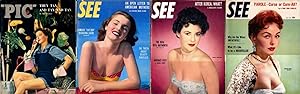 Pic / See (4 vintage oversize magazines, 1944-54)