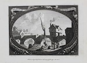Original Antique Engraving Illustrating a View of Bewdley in Worcestershirel. By Paul Sandby. Tit...