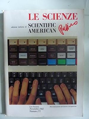 LE SCIENZE Edizione italiana di SCIENTIFIC AMERICAN numero 171 Novembre 1982