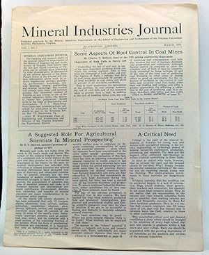 Mineral Industries Journal, Volume 1, Number 1 (March 1954)