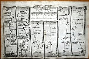 Antique Map LONDON WALTHAM FOREST WARE ROYSTON STILTON Gardner Strip Road Map 1719