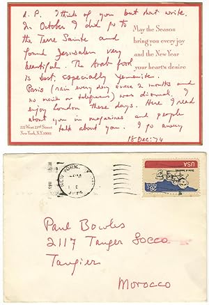 Autograph letter to the noted American composer and writer Paul Bowles. Signed "Everbest Virgil" ...