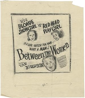 Between Two Women (Collection of nine original concept art sketches for the 1945 film)