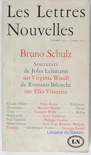 Les Lettres Nouvelles Décembre 1972 Janvier 1973 Bruno Schulz Souvenirs de John Lehmann sur Virgi...