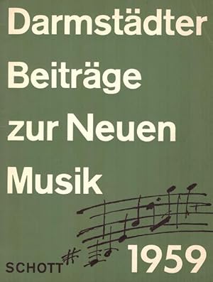 Darmstädter Beiträge zur Neuen Musik I / 1959