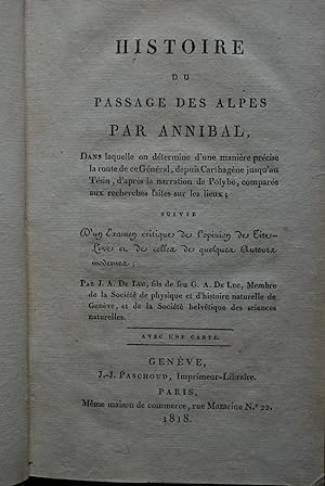 Histoire du passage des Alpes par Annibal.