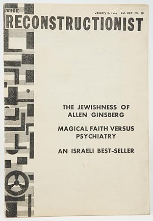 The Reconstructionist, January 8, 1960, Vol. XXV, No. 18: The Jewishness of Allen Ginsberg, Magic...