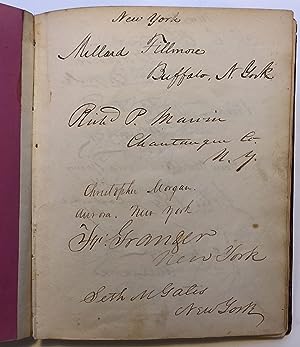 Vice President Richard M. Johnson's personal autograph ledger book with hundreds of signatures of...
