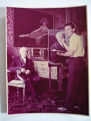 Il pittore Silvano Caselli ritrae il celebre Toscanini