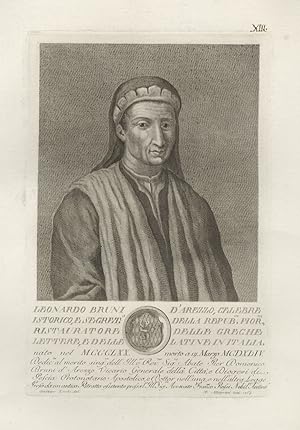 Leonardo Bruni d'Arezzo, celebre istorico, e segret.o della Repub.ca Fior.na ristauratore delle g...