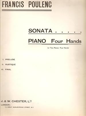 Francis Poulenc: Sonata for Piano Four Hands or Two Pianos:1. Prelude 2. Rustique 3. Final