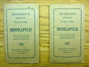 City Map of Minneapolis - Hudson Company - 1922 - two duplicate maps
