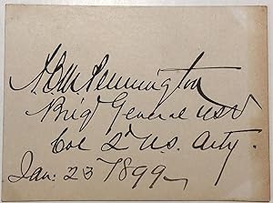 Signed Card with rank from the Spanish-American War