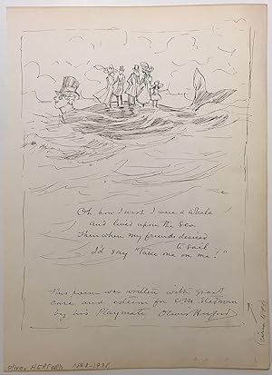 Original pen & ink illustration with a poem