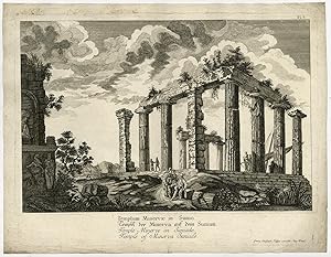 Antique Print-TEMPLE-MINERVA-SUNIADE-PL. 8-ATHENS-Kilian-1782