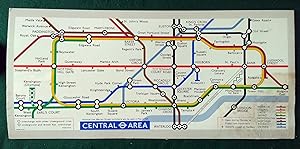 1960s Map of the London Underground Central Area