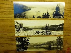Three older items - circa 1930s - each 3.375 x 10.875 inches - black-and-white photos - Lake Taho...