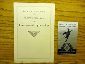 2 items - Underwood Portable Typewriters. Free to Holders of Lucky Numbered Books - and a 6.0 x 8...