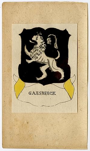 Antique Print-GAESBEECK-GAASBEEK-COAT OF ARMS-Ferwerda-1781