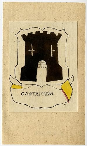 Antique Print-CASTRICUM-COAT OF ARMS-Ferwerda-1781