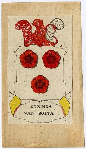 Antique Print-EYSINGAVAN BOLTA-COAT OF ARMS-Ferwerda-1781