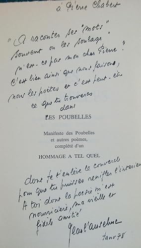 Les Poubelles - Manifeste des poubelles et autres poèmes, complété d'un hommage à Tel Quel -