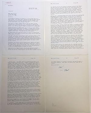Important typed letter signed on personal letterhead
