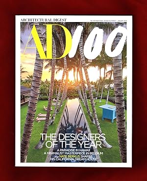Architectural Digest - January, 2018. Designers of the Year; Kona, Hawaii Pool by Pappas (cover);...