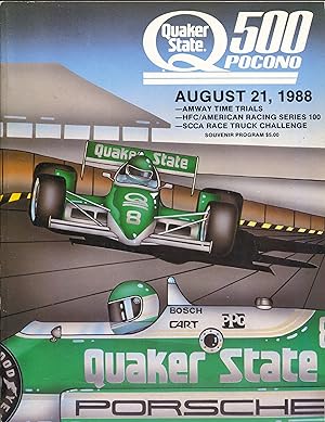 Pocono Raceway Indy Car 500 Race Program 8/21/1988-Quaker State 500-Unser-VF/NM