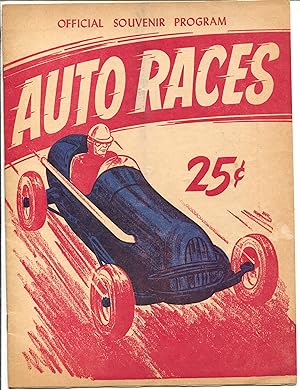 Oakland Stadium Auto Race Program 1940's-open wheel race-Len Lowe-Billy Ryan-FN